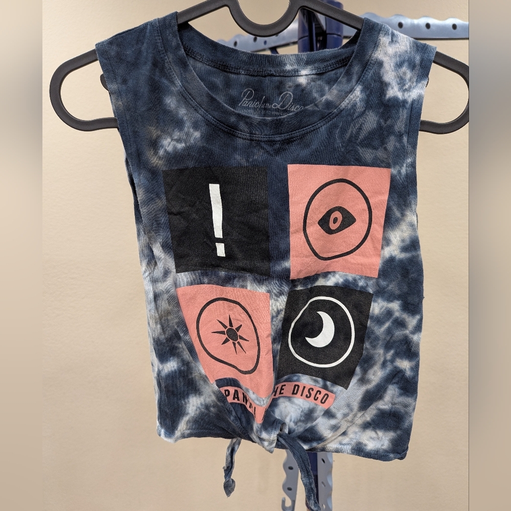 Panic! At The Disco Tie-Dye Tank Top Women's XS Blue and Pink